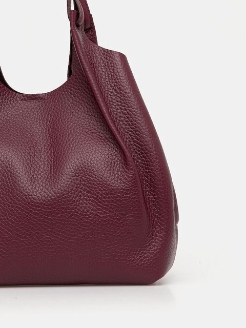 Gianni Chiarini torebka skórzana DUA kolor bordowy BS 9720 RNGDBL - zdjęcie produktu nr 2