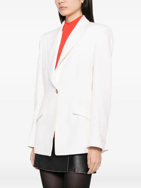 Versace wool single-breasted blazer - Neutrals