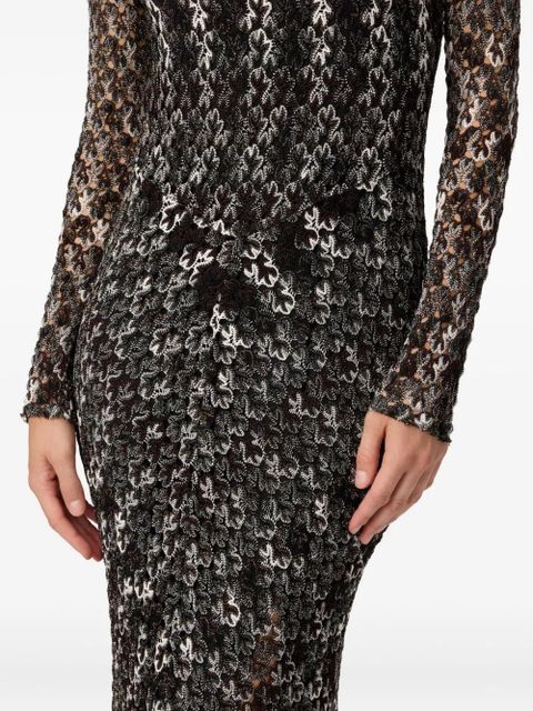 Missoni floral-lace long-sleeve maxi dress - Black