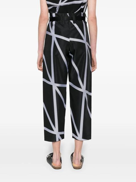 132 5. Issey Miyake NO.5 jacquard trousers - Black
