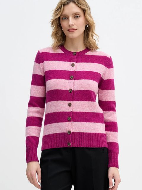 United Colors of Benetton kardigan wełniany kolor różowy lekki 103ME5014 - zdjęcie produktu nr 1