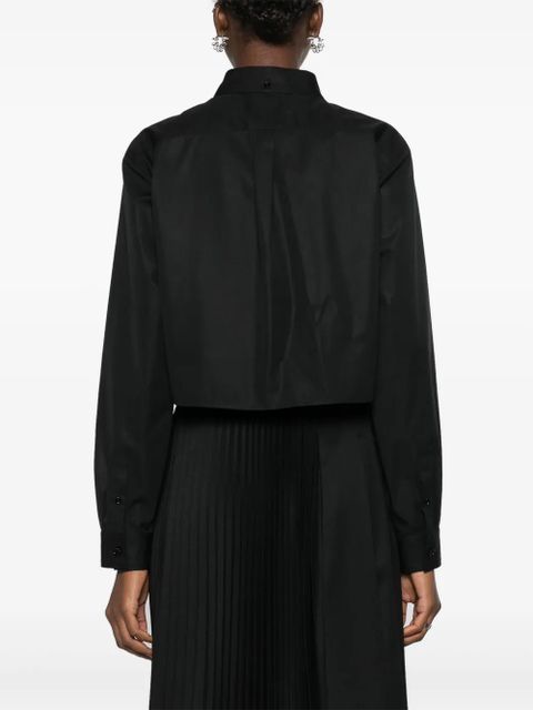 Givenchy 4G-plaque cropped shirt - Black
