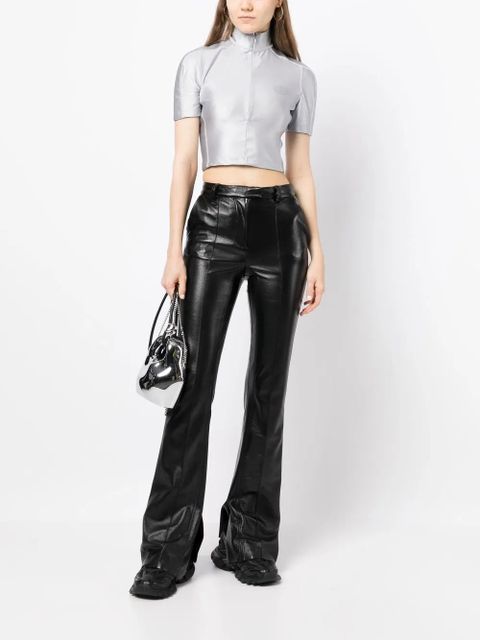 Alexander Wang rash guard half-zip top - Silver