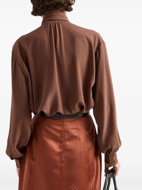 Prada Marocain shirt - Brown