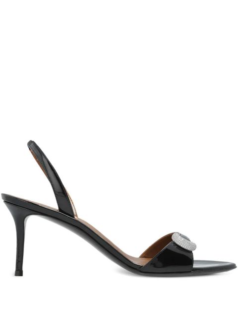 Giuseppe Zanotti 95mm crystal-embellished slingback sandals - Black - zdjęcie produktu nr 1