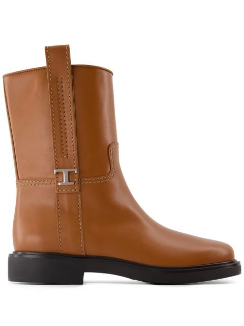 Tod's leather cowboy boots - Brown - zdjęcie produktu nr 1