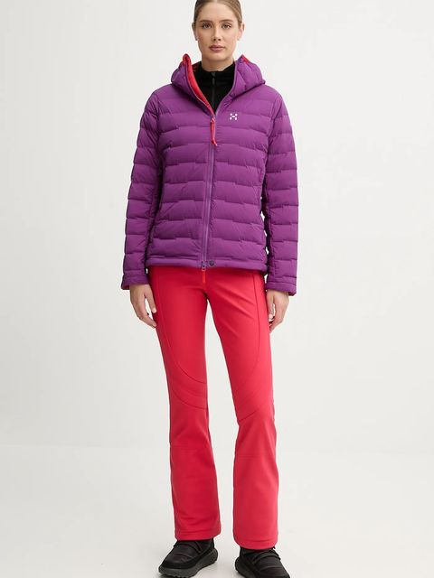Haglöfs kurtka sportowa puchowa Spitz kolor fioletowy 607467