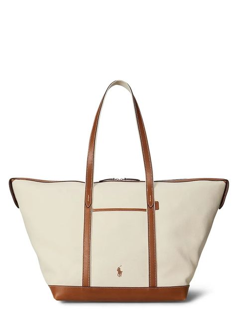 Polo Ralph Lauren torebka bawełniana kolor beżowy 428973072 - zdjęcie produktu nr 1