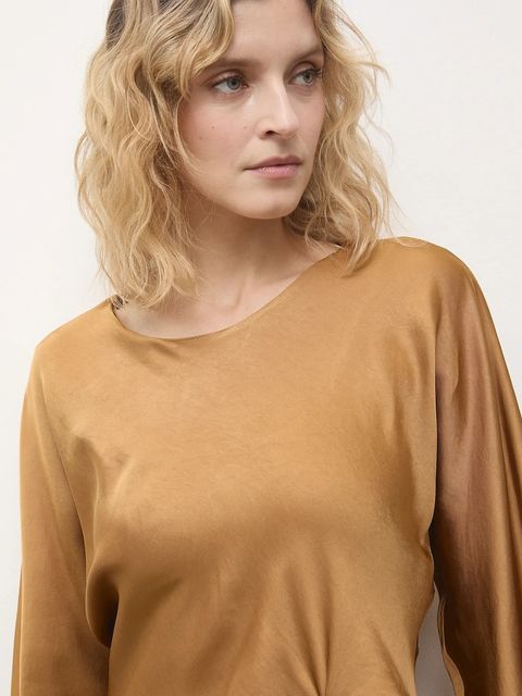 Answear.LAB bluzka damska kolor brązowy gładka - zdjęcie produktu nr 2