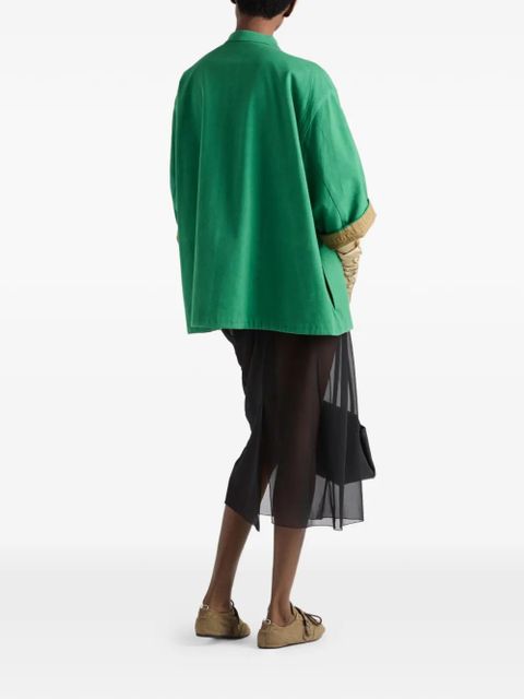 Prada old piqué blouson jacket - Green