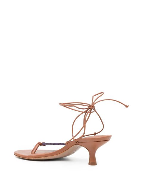 FARM Rio lace up sandals - Brown