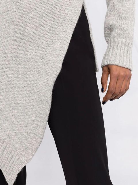 Jil Sander asymmetric roll-neck jumper - Grey