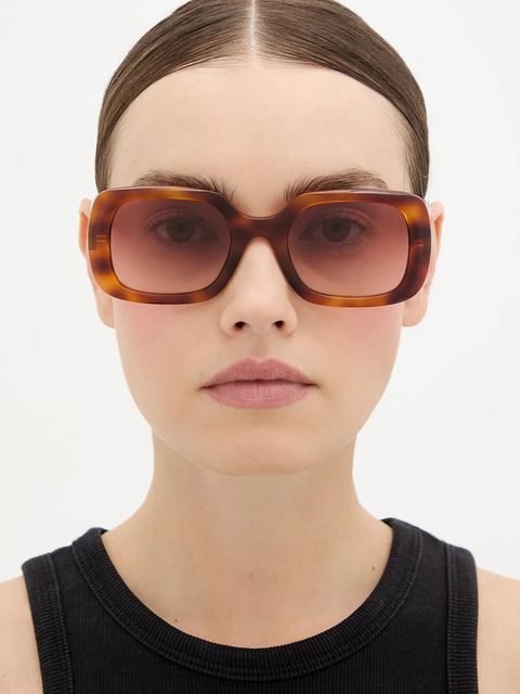 Chloé okulary przeciwsłoneczne damskie kolor brązowy CH0333S