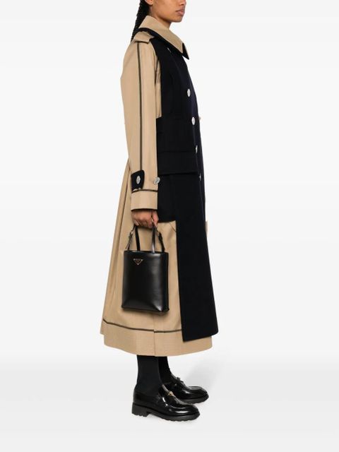 Prada triangle logo-appliqué tote bag - Black - zdjęcie produktu nr 2