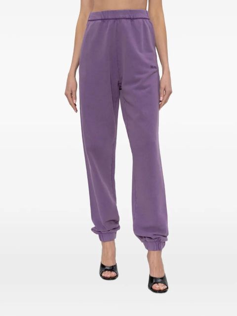 The Attico logo-embroidered track pants - Purple