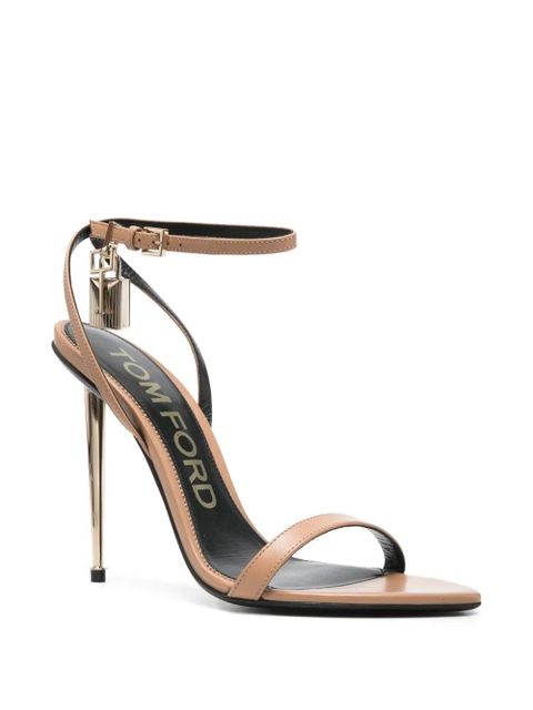 TOM FORD padlock ankle-strap sandals - Brown - zdjęcie produktu nr 2
