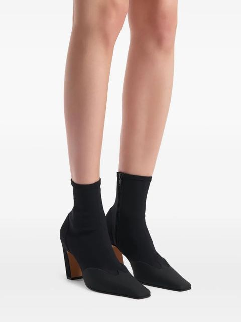 KHAITE 85mm Nevada pointed-toe heeled boots - Black