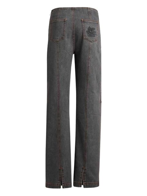 ETRO Pegaso-embroidered jeans - Grey - zdjęcie produktu nr 2