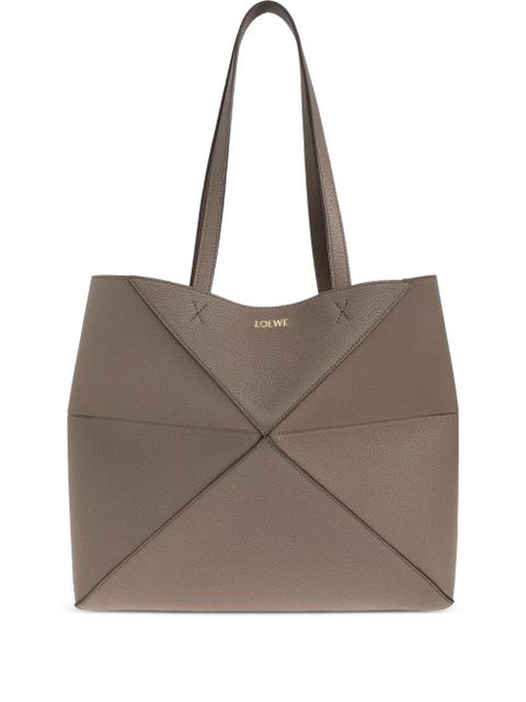 LOEWE medium Puzzle Fold tote bag - Brown - zdjęcie produktu nr 1