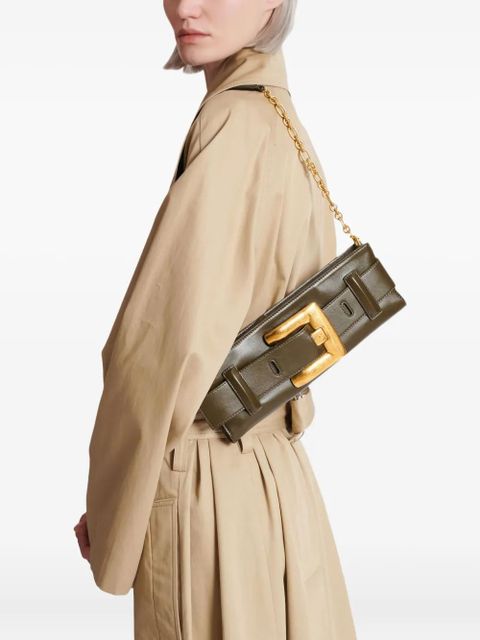 Balmain Anthem leather clutch bag - Green - zdjęcie produktu nr 2