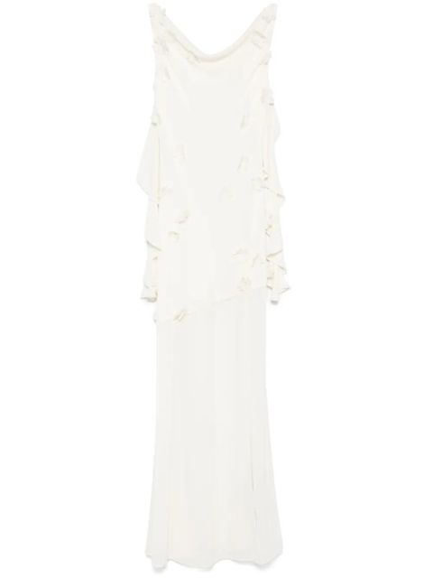 ROTATE BIRGER CHRISTENSEN waterfall maxi dress - Neutrals - zdjęcie produktu nr 1