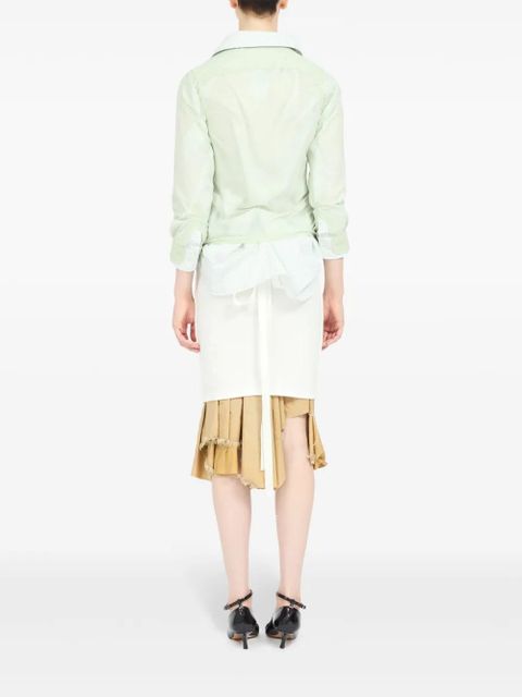 Maison Margiela double-layer cotton shirt - Green