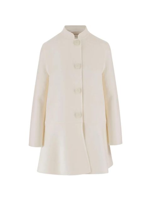 Valentino Garavani high-collar button wool coat - Neutrals - zdjęcie produktu nr 1