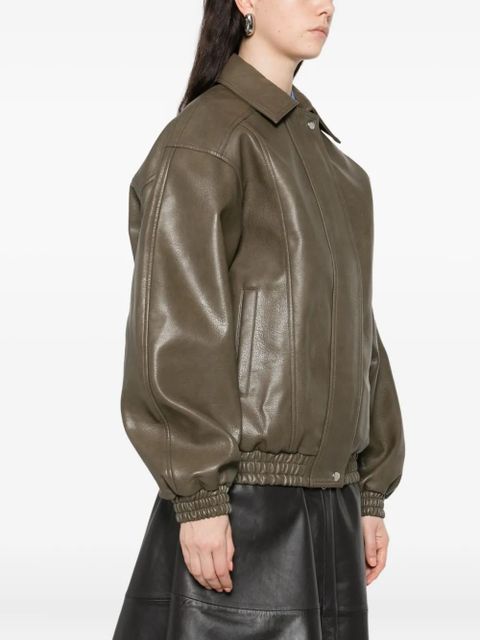 The Frankie Shop zip-fastening jacket - Green