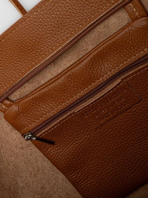 Answear.LAB torebka skórzana kolor brązowy