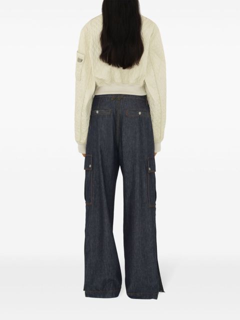 Burberry quilted cropped bomber jacket - Neutrals