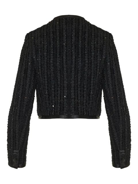 Dolce & Gabbana sequin-embellished tweed jacket - Black