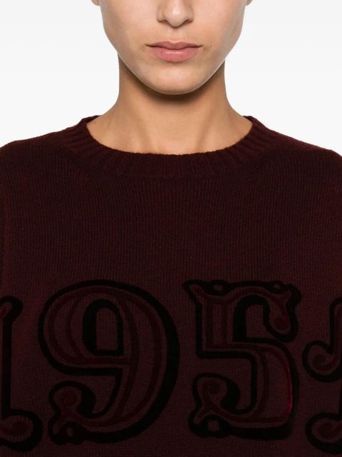 Max Mara number-embroidered sweater