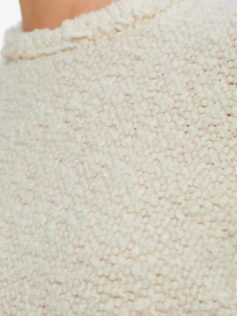 ISABEL MARANT Giamili ruffled-hem puff-sleeve top - Neutrals