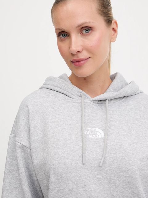 The North Face bluza Essential damska kolor szary z kapturem melanżowa NF0A89ENDYX1 - zdjęcie produktu nr 2
