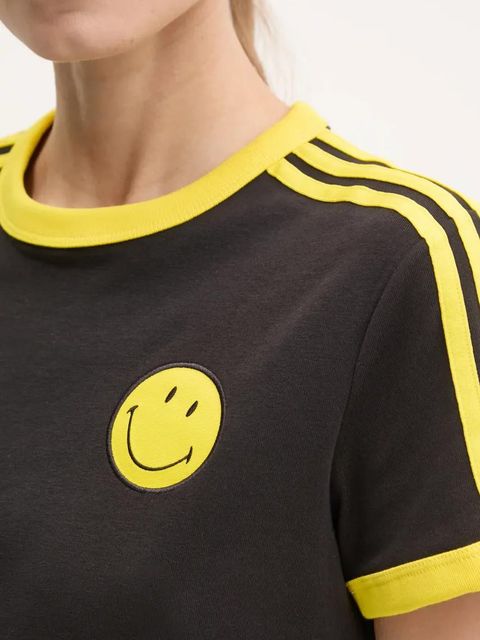adidas Originals t-shirt X Smiley damski kolor czarny JD2738