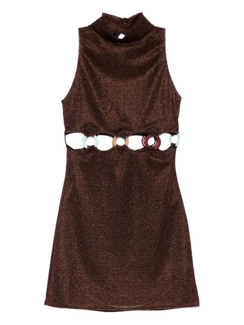 Oséree cut-out high-neck dress - Brown - zdjęcie produktu nr 1
