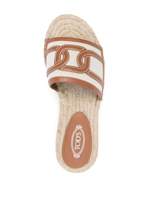 Tod's Catena logo-embroidered espadrilles - Neutrals