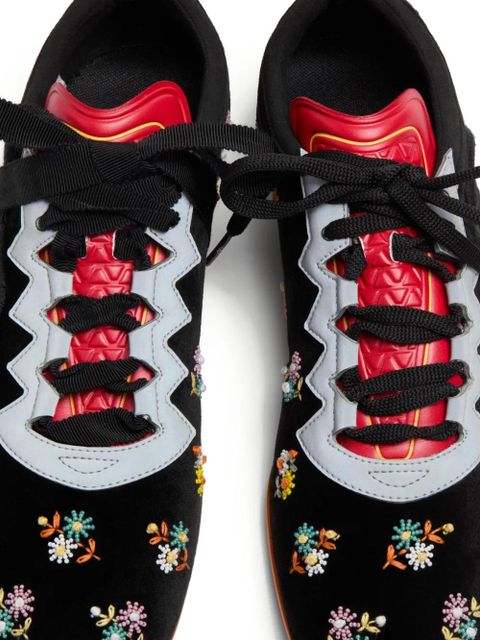 Valentino Garavani Chromathon velvet sneakers - Black