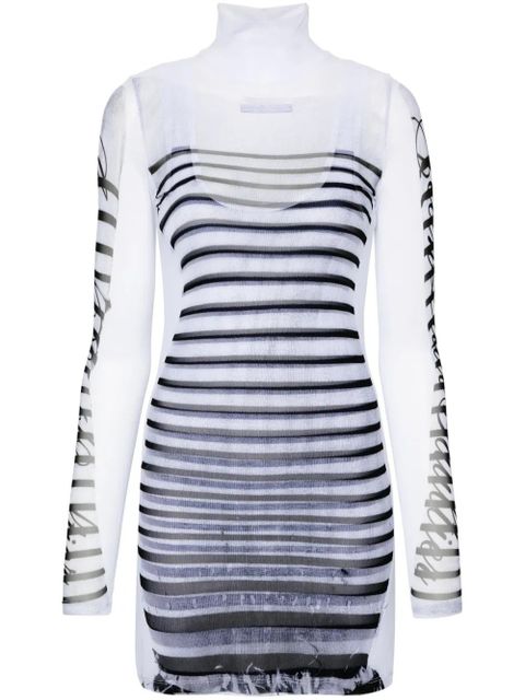 Jean Paul Gaultier Marinère mesh minidress - White - zdjęcie produktu nr 1