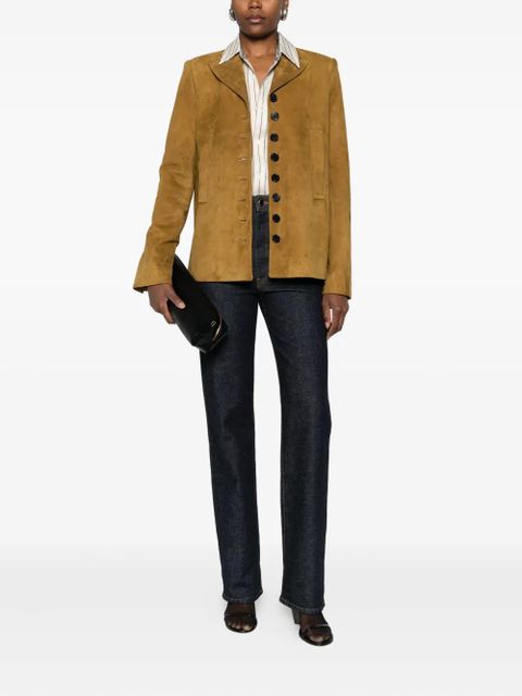 KHAITE suede jacket - Brown
