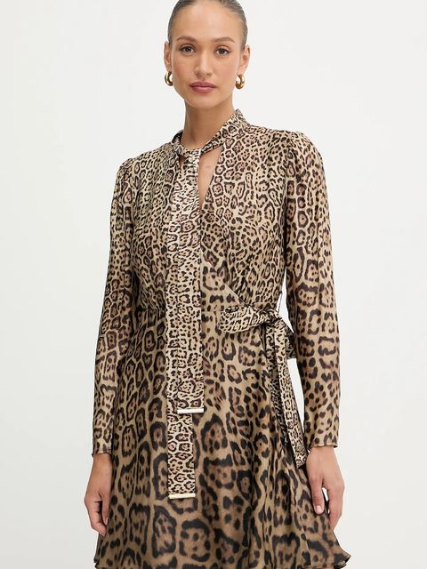 Marciano by Guess sukienka ALANIS kolor brązowy mini rozkloszowana 5YGK28 7298A - zdjęcie produktu nr 1