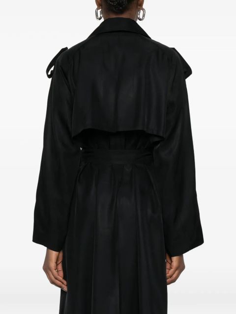 The Frankie Shop Veyron belted trench coat - Black