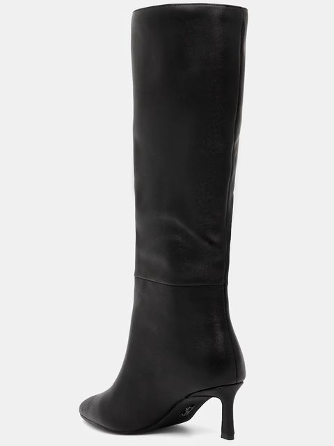 Steve Madden kozaki skórzane Lavan damskie kolor czarny na szpilce 11003290