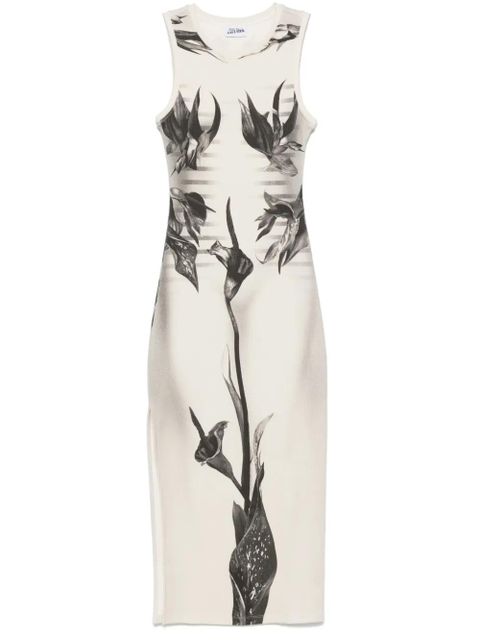 Jean Paul Gaultier floral-print midi dress - White - zdjęcie produktu nr 1
