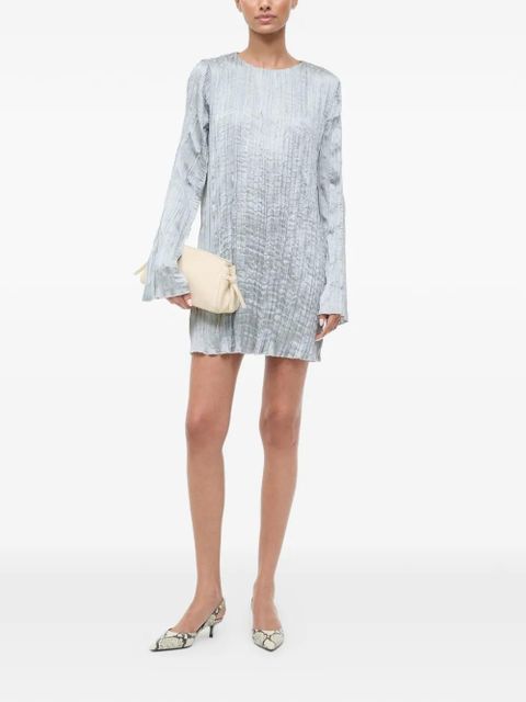 STAUD Kona textured mini dress - Silver - zdjęcie produktu nr 1