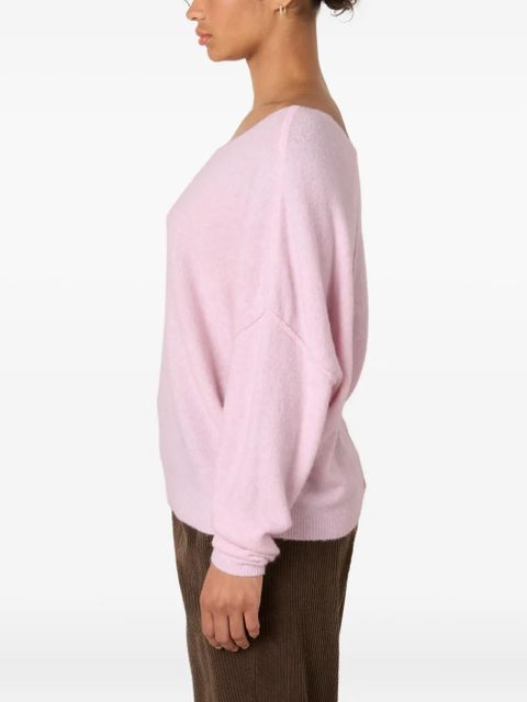 American Vintage Damsville boat neck ribbed sweater - Pink