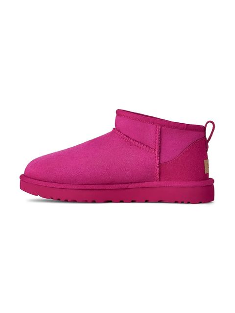 UGG śniegowce zamszowe Classic Ultra Mini kolor różowy 1116109.DNY