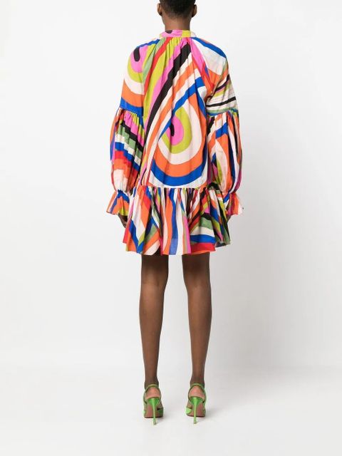 PUCCI Iride-print cotton minidress - Blue