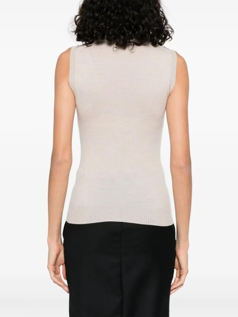Sportmax virgin wool tank top - Neutrals