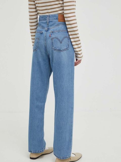 Levi's jeansy RIBCAGE STRAIGHT ANKLE damskie high waist